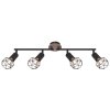 Globo XARA Ceiling Light Light wood, black, 4-light sources