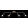 Globo XARA Ceiling Light Light wood, black, 4-light sources