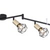 Globo XARA Ceiling Light antique brass, black, 6-light sources