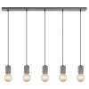 Globo FREDDY Pendant Light Oxidised Silver, 5-light sources