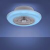 Leuchten Direkt DION ceiling fan LED silver, 1-light source, Remote control, Colour changer