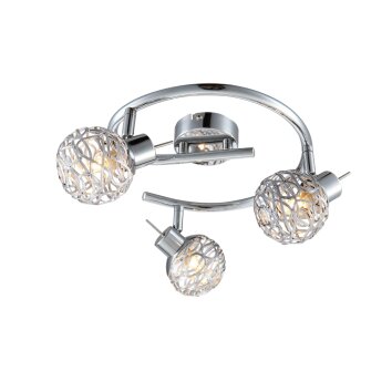 Globo BOLT ceiling spotlight LED chrome, 3-light sources