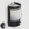 Visnum Outdoor Wall Light black, white, 1-light source, Motion sensor