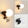 Kalfhaga Outdoor Wall Light black, white, 1-light source, Motion sensor