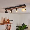 Giresta Ceiling Light LED Dark wood, black, 4-light sources