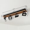Giresta Ceiling Light LED Dark wood, black, 4-light sources