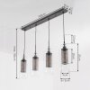 Crucible Pendant Light grey, black, 4-light sources