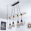 Betsele Pendant Light Light wood, black, 4-light sources