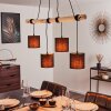 Betsele Pendant Light Light wood, black, 4-light sources