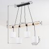 Betsele Pendant Light Light wood, black, 4-light sources