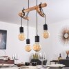 Ajaccio Pendant Light Light wood, black, 4-light sources