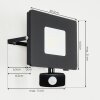 Krokane Outdoor Wall Light LED black, white, 1-light source