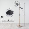 Orny Floor Lamp grey, Light wood, 2-light sources