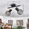 Palmira Ceiling Light gold, black, 2-light sources