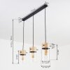 Sarteano Pendant Light black, 3-light sources