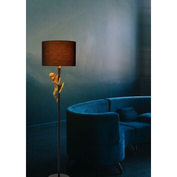 Lucide CHIMP Floor Lamp gold, black, 1-light source