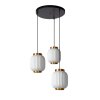 Lucide GOSSE Pendant Light black, 3-light sources