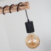 Ajaccio Pendant Light Light wood, black, 6-light sources