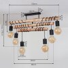 Ajaccio Pendant Light Light wood, black, 6-light sources