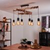 Ajaccio Pendant Light Light wood, black, 6-light sources