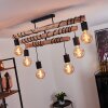 Ajaccio Pendant Light Light wood, black, 6-light sources