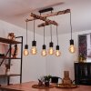 Ajaccio Ceiling Light Light wood, black, 6-light sources