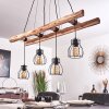 Gondo Pendant Light Light wood, black, 4-light sources