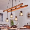 Gondo Pendant Light Light wood, black, 4-light sources