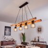 Gondo Pendant Light Light wood, black, 4-light sources