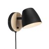 Nordlux THEO Wall Light Light wood, black, 1-light source