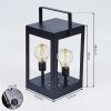 Sciolze solar light black, transparent, clear, 2-light sources