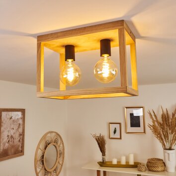 Torreglia Ceiling Light brown, black, 2-light sources