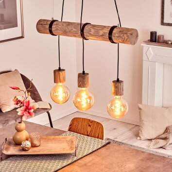 Canedo Pendant Light grey, black, 3-light sources