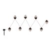 Globo solar light LED black, 8-light sources