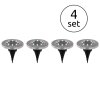 Globo Set of 4 solar lights LED stainless steel, 8-light sources