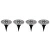 Globo Set of 4 solar lights LED stainless steel, 8-light sources