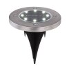 Globo Set of 4 solar lights LED stainless steel, 8-light sources