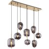 Globo BLACKY Pendant Light brass, 8-light sources