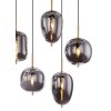 Globo BLACKY Pendant Light brass, 8-light sources