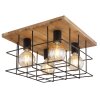 Globo MERRIL Ceiling Light Light wood, black, 4-light sources