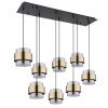Globo MILLEY Pendant Light black, 8-light sources