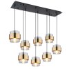 Globo MILLEY Pendant Light black, 8-light sources