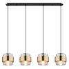 Globo MILLEY Pendant Light black, 4-light sources