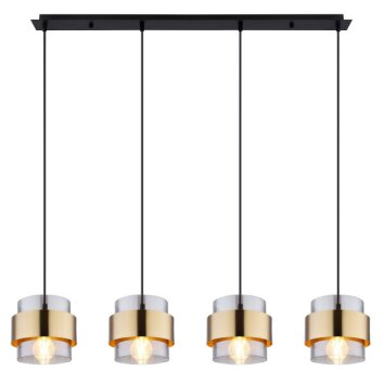 Globo MILLEY Pendant Light black, 4-light sources