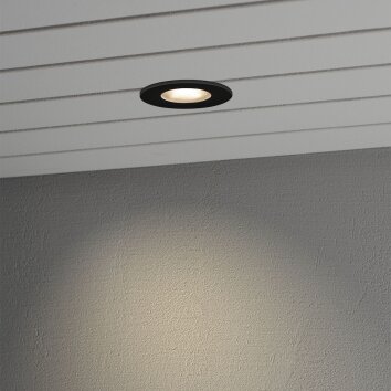 Konstsmide recessed ceiling light LED black, 1-light source