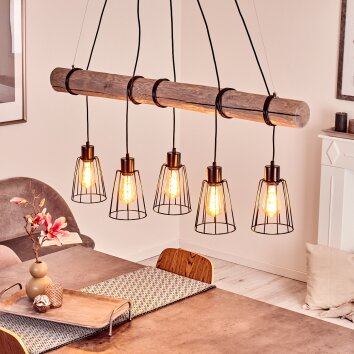 Canedo Pendant Light grey, black, 5-light sources