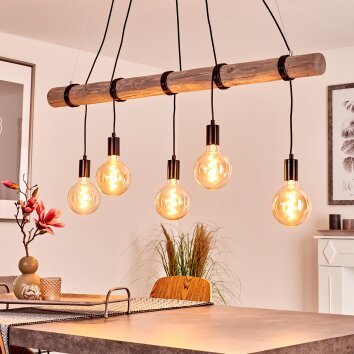 Canedo Pendant Light grey, black, 5-light sources
