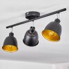 Pistrino Ceiling Light chrome, black, 3-light sources