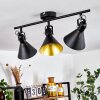 Upiano Ceiling Light chrome, black, 3-light sources
