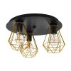 Eglo TARBES Ceiling Light brass, black, 3-light sources